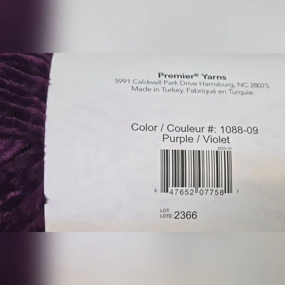 Premier Retro Velvet Yarn - Rich Purple